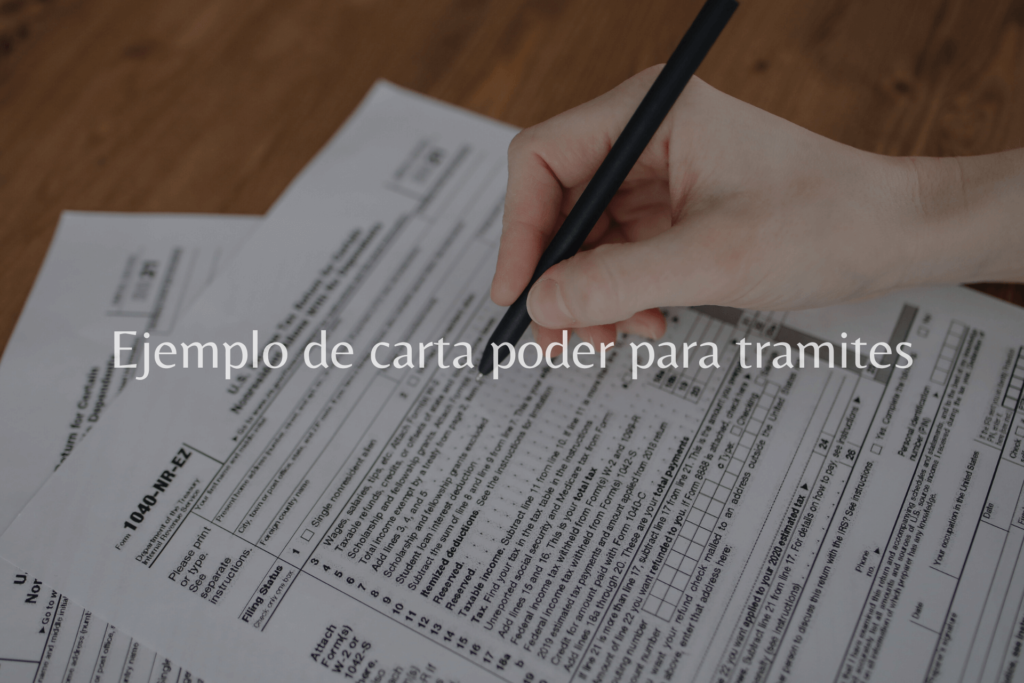 ejemplo de carta poder para tramites